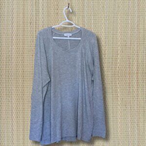 Gray Long Sleeve T-shirt 3X